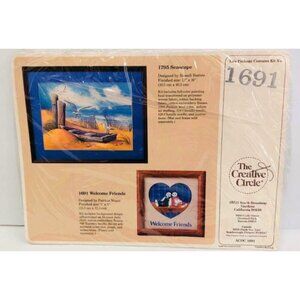 The Creative Circle 1691 Welcome Friends Cross-Stitch Kit 5"x5"